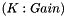 $(K: Gain)$
